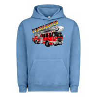 Pigment Pebble Blue firefighter fire truck Urban Hoodie - Artiststas