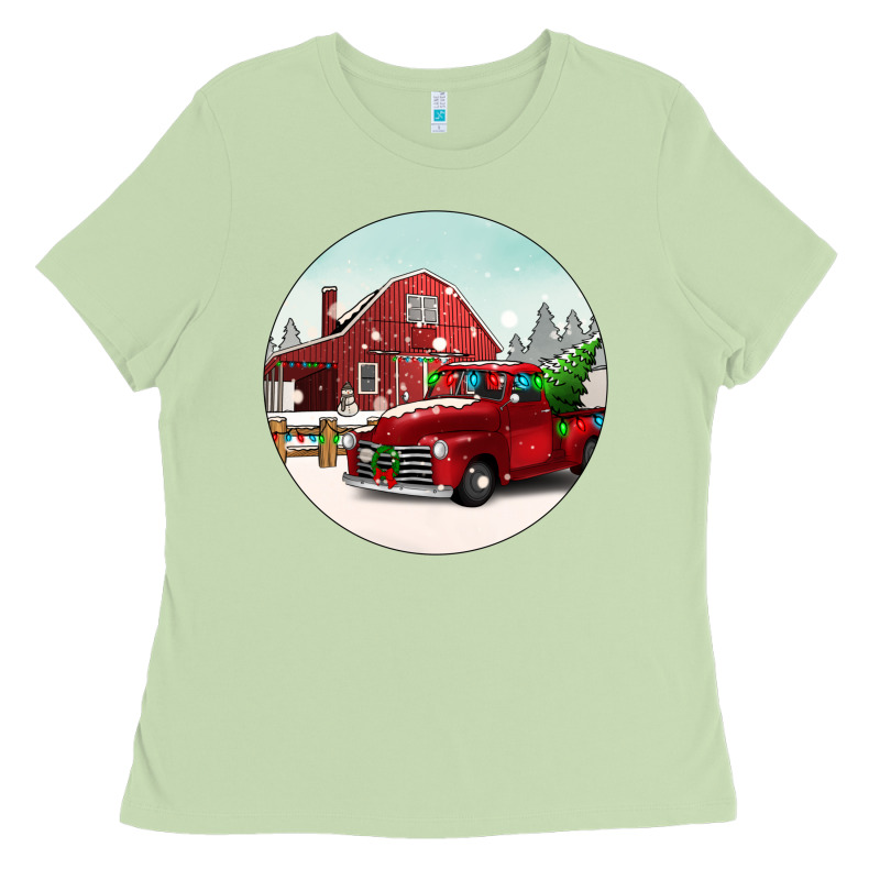 Christmas Farm Christmas Ladies Tee by BarkalooDesign | Teevron