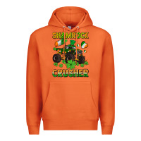 Carrot shamrocks crusher monster truck with shamrocks Premium Hoodie - AdoDesignShop