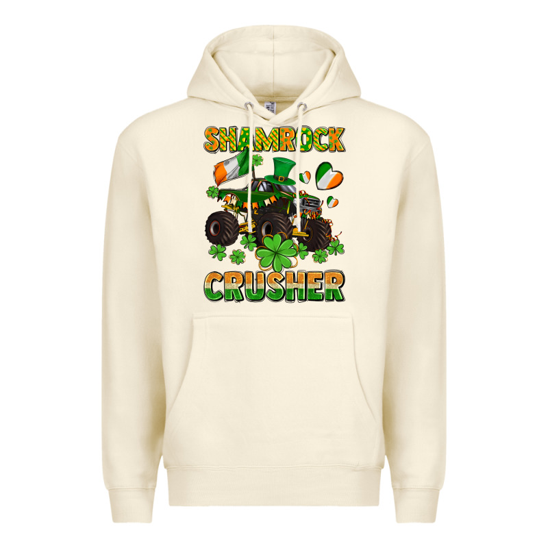 Shamrocks Crusher Monster Truck With Shamrocks Premium Hoodie by AdoDesignShop | Teevron