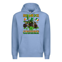 Colony Blue shamrocks crusher monster truck with shamrocks Premium Hoodie - AdoDesignShop