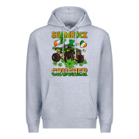 Heather Grey shamrocks crusher monster truck with shamrocks Premium Hoodie - AdoDesignShop