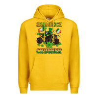 Lemon shamrocks crusher monster truck with shamrocks Premium Hoodie - AdoDesignShop