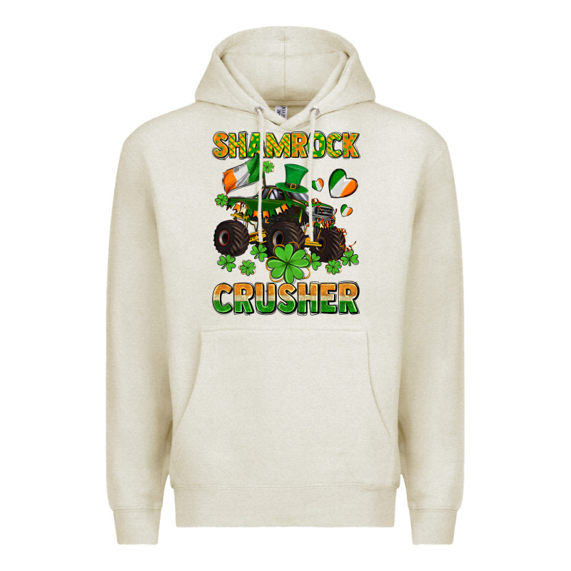 Shamrocks Crusher Monster Truck With Shamrocks Premium Hoodie by AdoDesignShop | Teevron