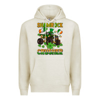 Oatmeal Heather shamrocks crusher monster truck with shamrocks Premium Hoodie - AdoDesignShop