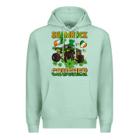 Seafoam shamrocks crusher monster truck with shamrocks Premium Hoodie - AdoDesignShop