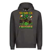 Smoke shamrocks crusher monster truck with shamrocks Premium Hoodie - AdoDesignShop