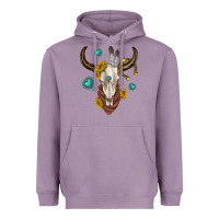 Lavender western cow skull Heavyweight Hoodie - texasbilliewilder