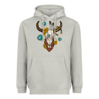 Moon Dust western cow skull Heavyweight Hoodie - texasbilliewilder