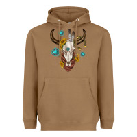 Toasted Coconut western cow skull Heavyweight Hoodie - texasbilliewilder