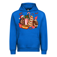 Cobalt Christmas tree cake American football  ball and hot dogs ado Urban Hoodie - AdoDesignShop
