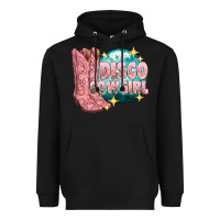 Black western disco cowgirl Heavyweight Hoodie - texasbilliewilder