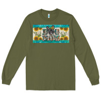 Army Green dog mom french  bulldog license plate template Long Sleeve Tee - BarkalooDesign
