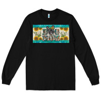 Black dog mom french  bulldog license plate template Long Sleeve Tee - BarkalooDesign