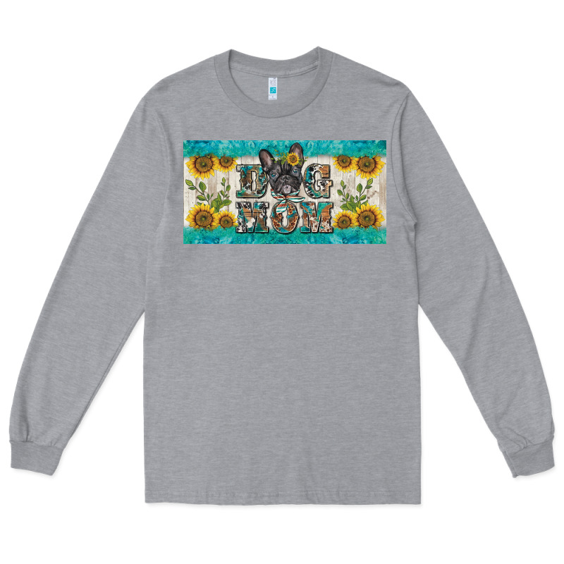 Dog Mom French  Bulldog License Plate Template Long Sleeve Tee by BarkalooDesign | Teevron