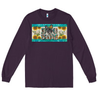 Plum dog mom french  bulldog license plate template Long Sleeve Tee - BarkalooDesign