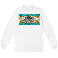 White dog mom french  bulldog license plate template Long Sleeve Tee - BarkalooDesign
