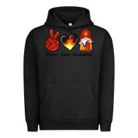 Pigment Black peace love firefighter Urban Hoodie - Artiststas