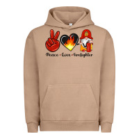 Pigment Burro peace love firefighter Urban Hoodie - Artiststas