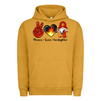 Pigment Peanut Butter peace love firefighter Urban Hoodie - Artiststas