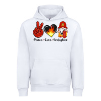 White peace love firefighter Urban Hoodie - Artiststas