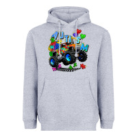 Heather Grey monster truck autism Heavyweight Hoodie - Zillion Design Studio