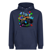 Navy monster truck autism Heavyweight Hoodie - Zillion Design Studio