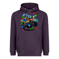 Plum monster truck autism Heavyweight Hoodie - Zillion Design Studio