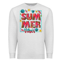Oatmeal Heather summer  vibes Premium Sweatshirt - texasbilliewilder