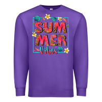 Purple summer  vibes Premium Sweatshirt - texasbilliewilder
