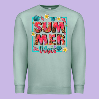 Summer  Vibes Premium Sweatshirt Designed By Texasbilliewilder