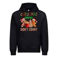 Black christmas calories dont count with  christmas tree cake and cookies ad Urban Hoodie - AdoDesignShop