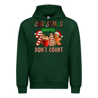 Forest Green christmas calories dont count with  christmas tree cake and cookies ad Urban Hoodie - AdoDesignShop