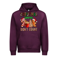 Mauve Wine christmas calories dont count with  christmas tree cake and cookies ad Urban Hoodie - AdoDesignShop