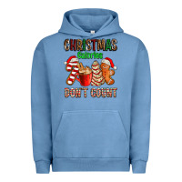 Pigment Pebble Blue christmas calories dont count with  christmas tree cake and cookies ad Urban Hoodie - AdoDesignShop