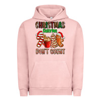 Pigment Salmon christmas calories dont count with  christmas tree cake and cookies ad Urban Hoodie - AdoDesignShop