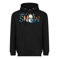 Black Let It Snow Snowman Heavyweight Hoodie - RanaPortraitStore