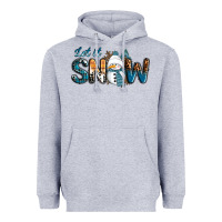 Heather Grey Let It Snow Snowman Heavyweight Hoodie - RanaPortraitStore