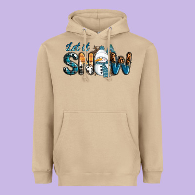 Heavyweight Hoodie Let It Snow Snowman