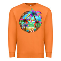Carrot summer colorful palms Premium Sweatshirt - texasbilliewilder
