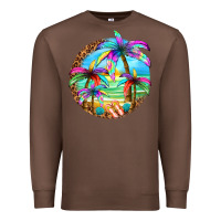 Chestnut summer colorful palms Premium Sweatshirt - texasbilliewilder