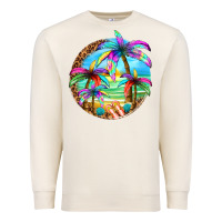 Sandshell summer colorful palms Premium Sweatshirt - texasbilliewilder