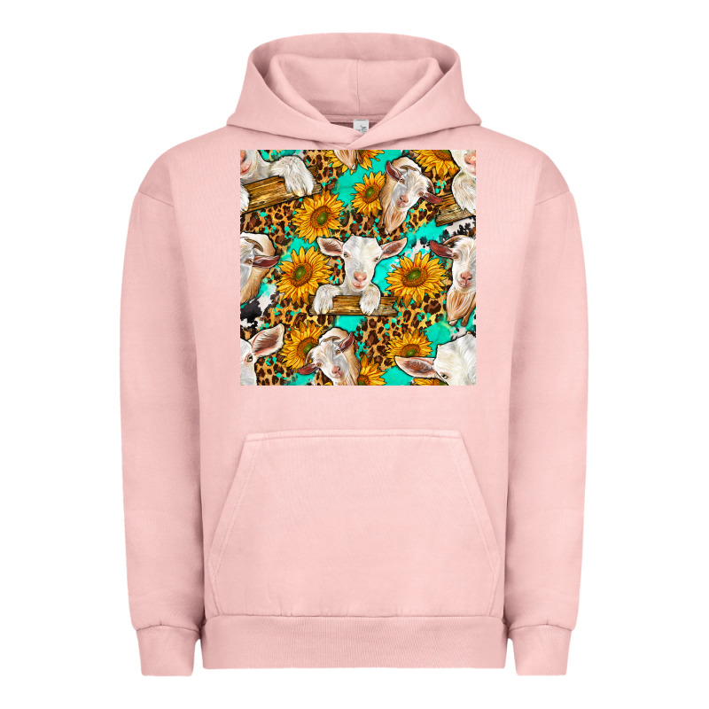 Sunflowers And Goat Western Seamless Pattern Urban Hoodie by BundleAndBundleShop | Teevron