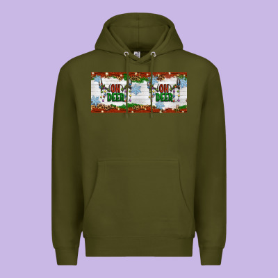Oh Deer Christmas Premium Hoodie Designed By Artiststas