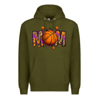 Army Green basketball mom Premium Hoodie - Jasminsmagicworld