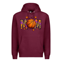 Burgundy basketball mom Premium Hoodie - Jasminsmagicworld