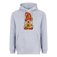 Heather Grey western gnome with sunflowers Heavyweight Hoodie - texasbilliewilder