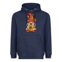 Navy western gnome with sunflowers Heavyweight Hoodie - texasbilliewilder