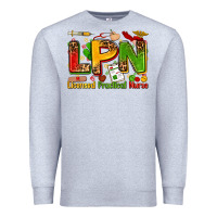 Heather Grey licensed practical nurse Premium Sweatshirt - Zillion Design Studio