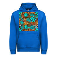 Cobalt leopard gemstone seamless pattern Urban Hoodie - BundleAndBundleShop